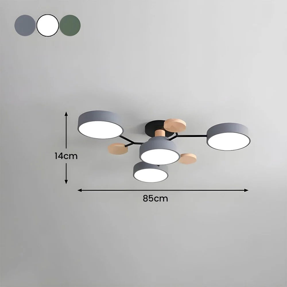 Ornava - Modern LED Flush Mount Ceiling Light Chandelier for Home