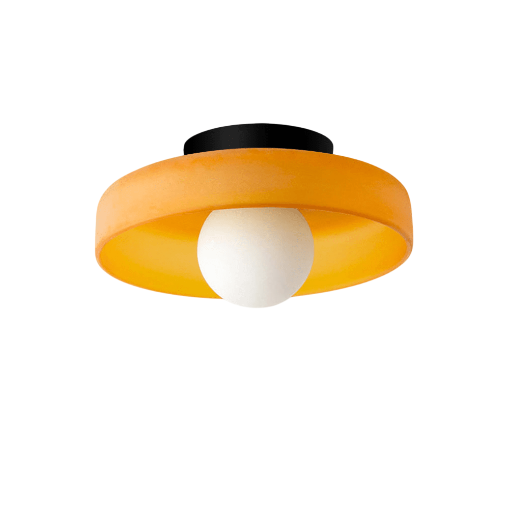 Alvarra - Modern Round Ceiling Lamp With Orange Ring And Ball