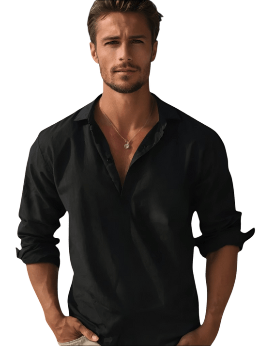 Leighton - Stylish Men's Linen Summer Shirt for Comfort and Elegance