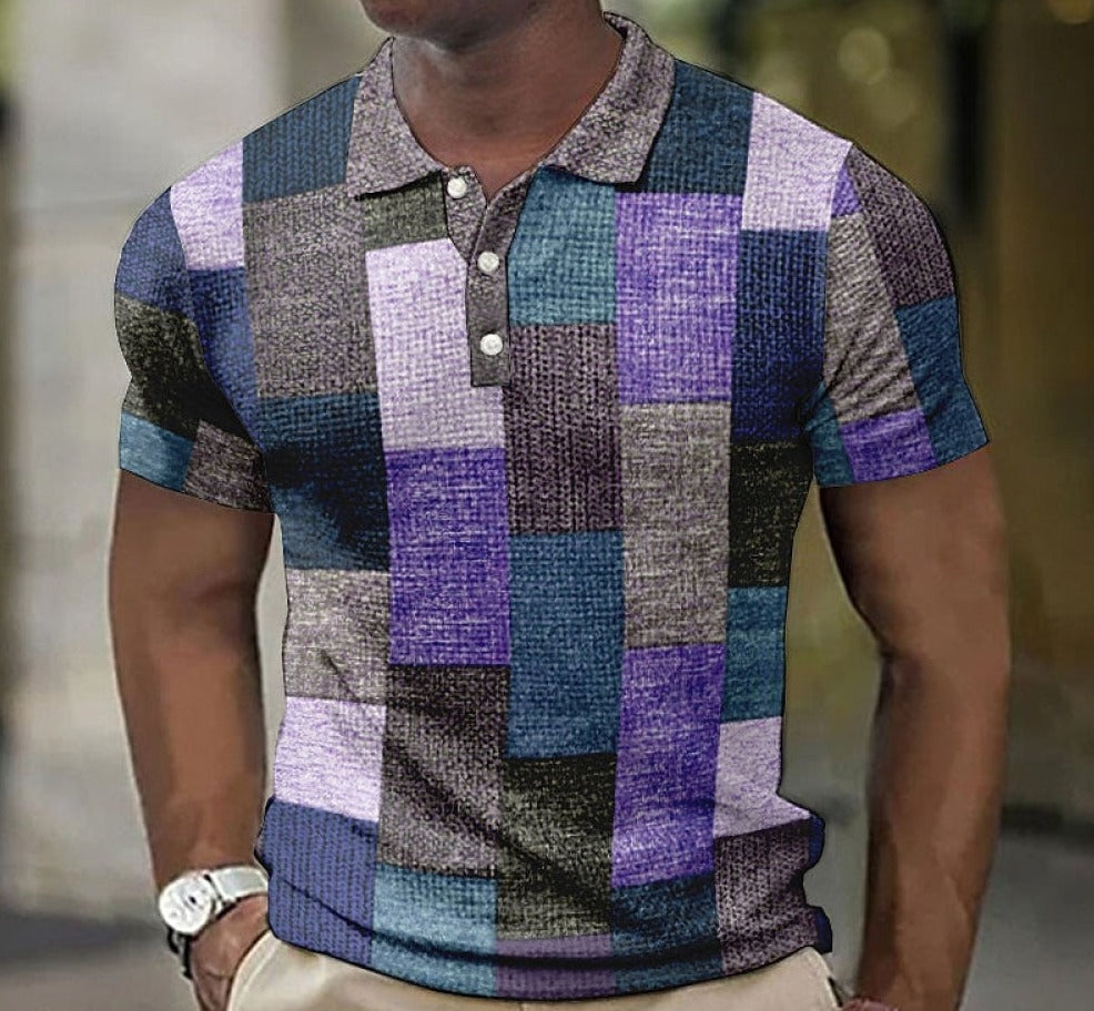 Cornelius - Retro-Modern Patterned Polo Shirt for Men