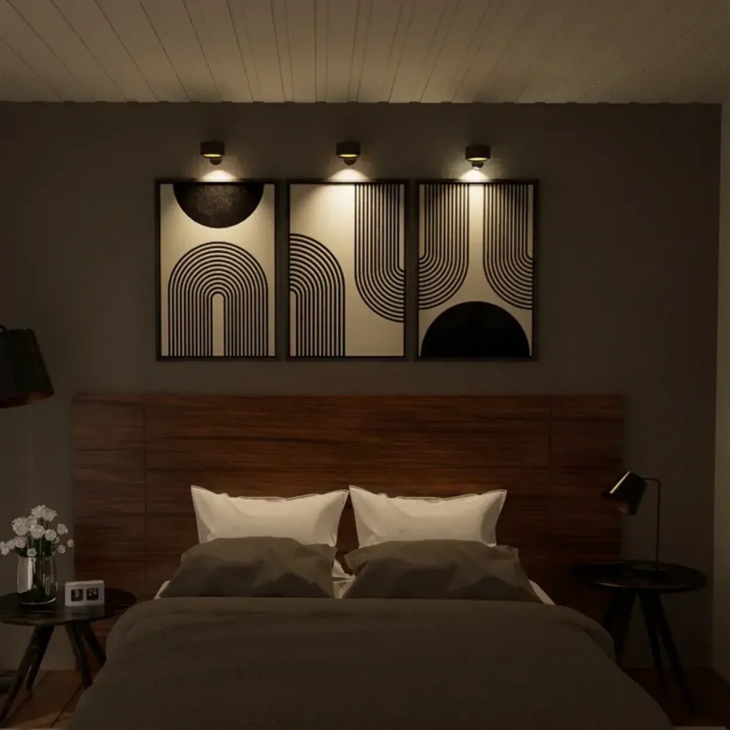 Auroria - EasyStick Wireless Wall Lamp Dimmable Rotating Bedroom
