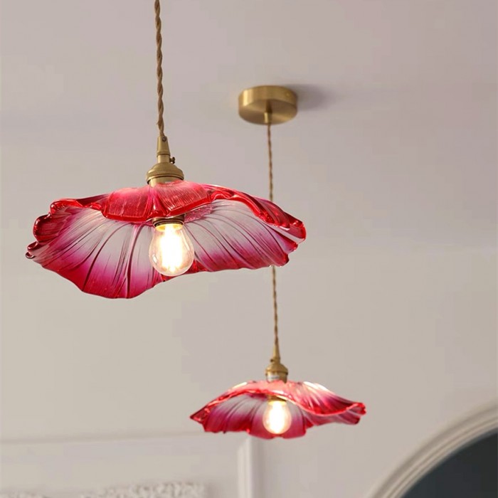 Floraya – Pendant Light with Floral Glass Shade