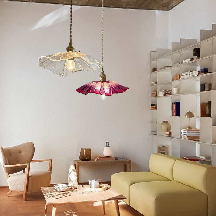 Floraya – Pendant Light with Floral Glass Shade