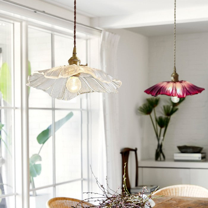 Floraya – Pendant Light with Floral Glass Shade