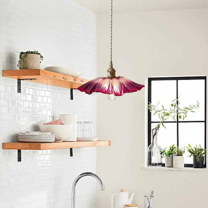 Floraya – Pendant Light with Floral Glass Shade