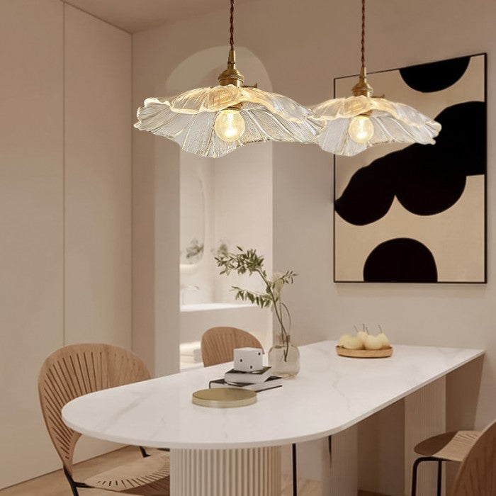 Floraya – Pendant Light with Floral Glass Shade