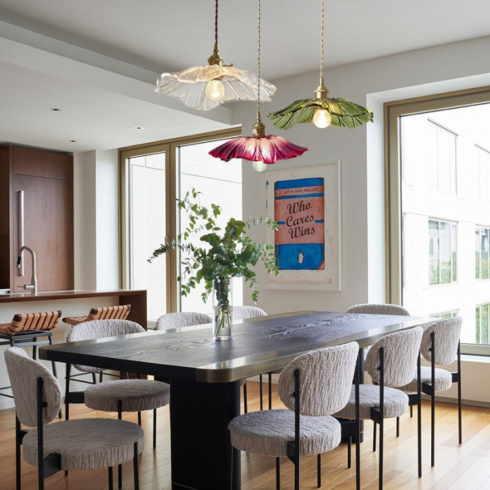Floraya – Pendant Light with Floral Glass Shade
