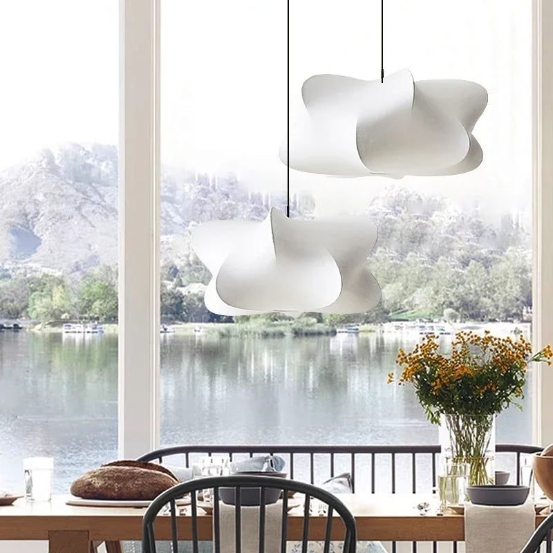Glowyn - Wabi Sabi Silk Hanging Lamp Elegant Ambient Light For Home