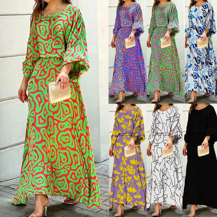 Charlee - Elegant Women's Dress with Vibrant Patterns and Sophisticated Design