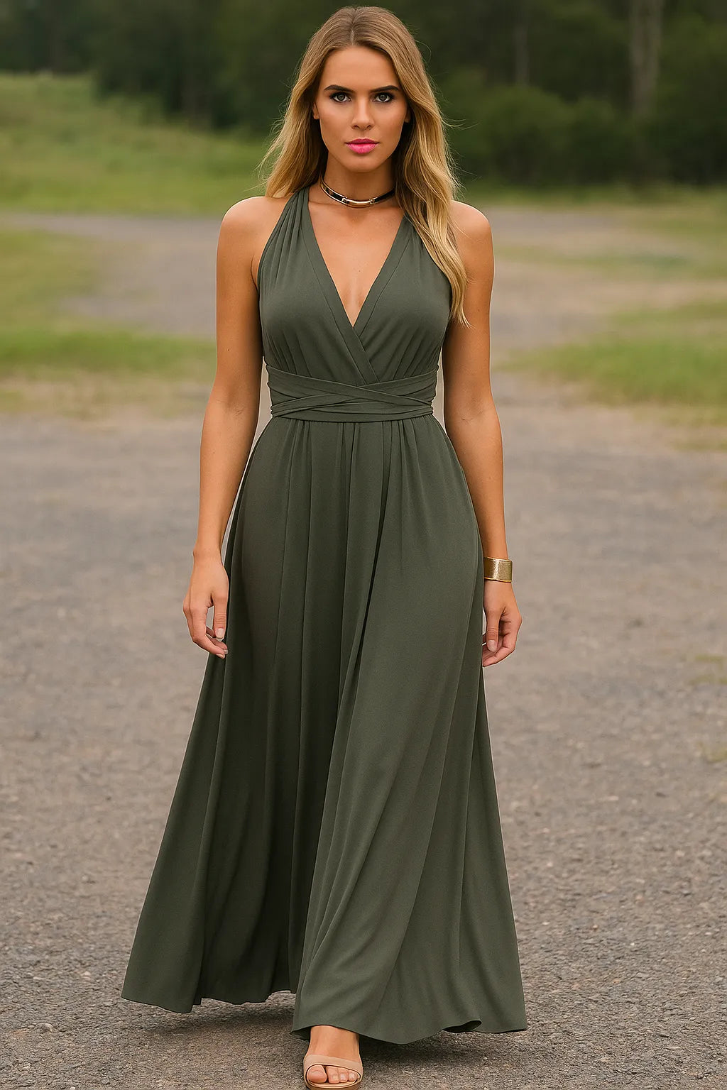 Emilee - Elegant Midi Dress For Evening And Special Occasions
