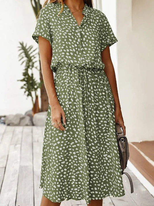 Milana - Stylish Midi Summer Dress with Breathable Print
