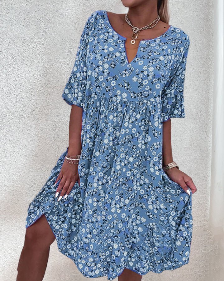 Suzanne - Charming Floral Dress with Flowing Silhouette
