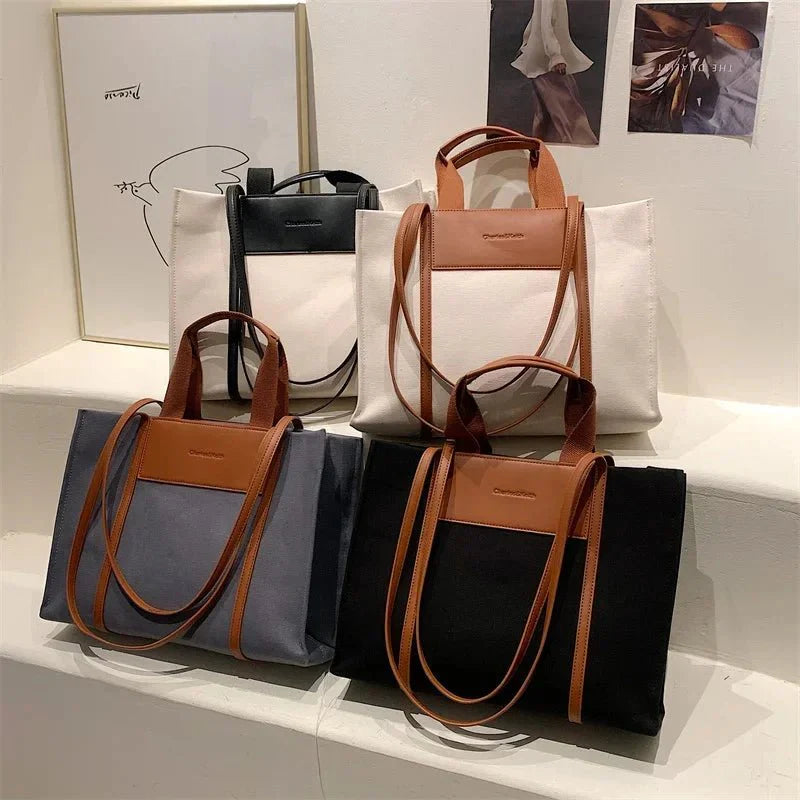Quirina - Stylish Large Canvas Tote Bag for Everyday Essentials