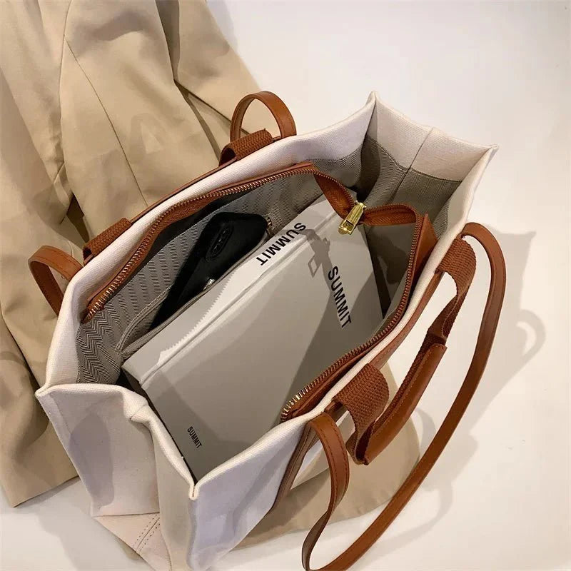 Quirina - Stylish Large Canvas Tote Bag for Everyday Essentials