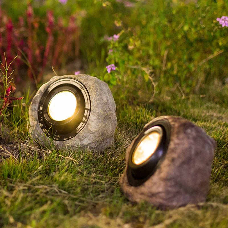 NebulaLite - Stylish Solar LED Garden Lamp with Stone Design
