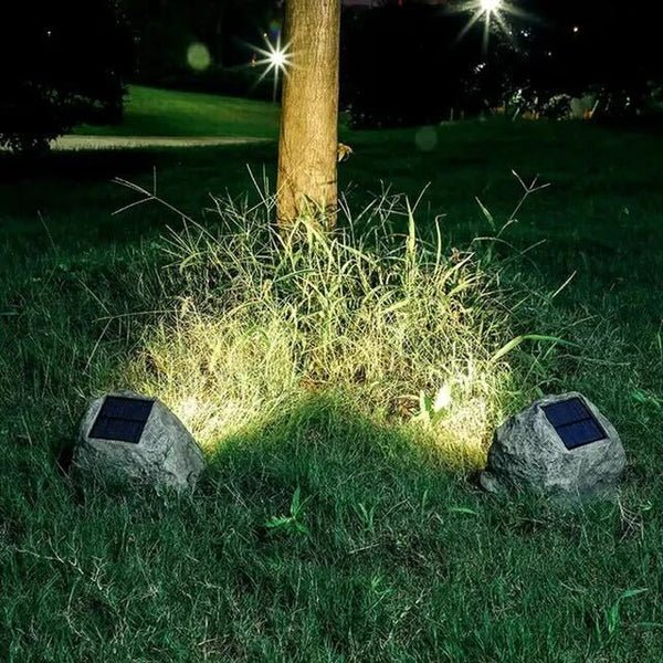 NebulaLite - Stylish Solar LED Garden Lamp with Stone Design