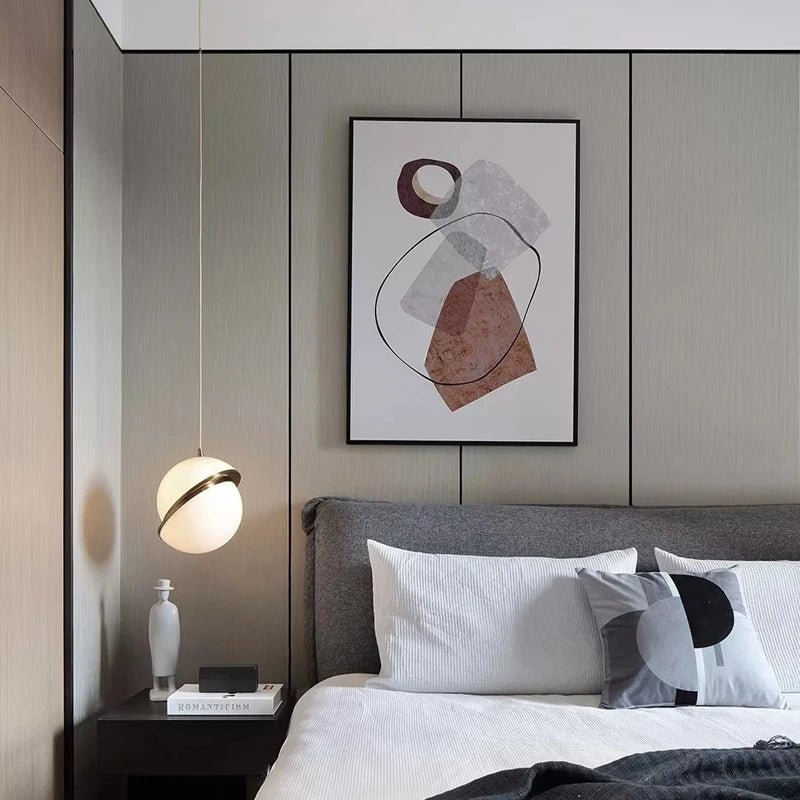 RustGlow - Elegant Ceiling Light with Spherical Design and Golden Finish