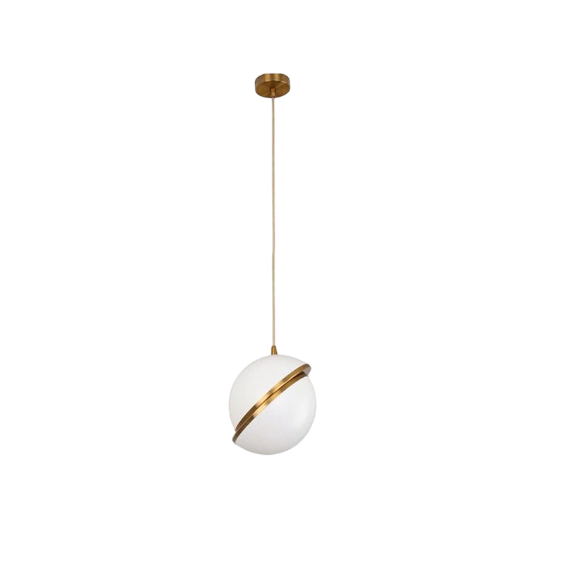 RustGlow - Elegant Ceiling Light with Spherical Design and Golden Finish