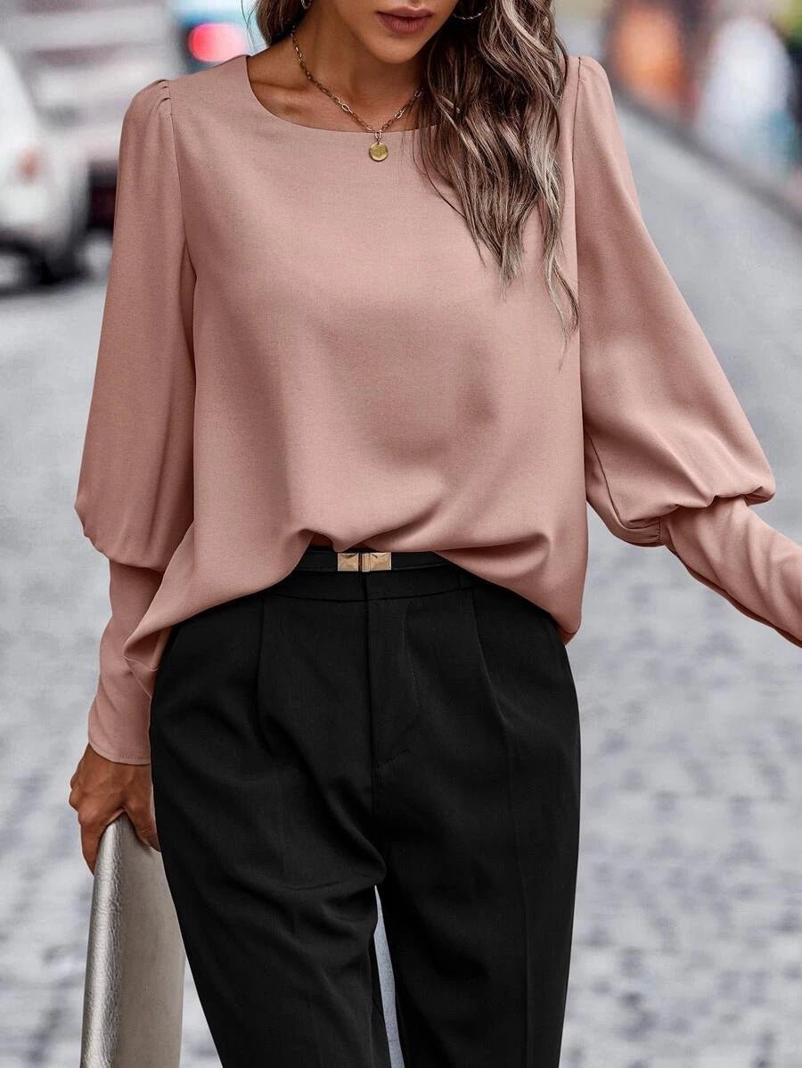 Maris - Elegant Long-Sleeved Blouse in Soft Fabric for Versatile Style