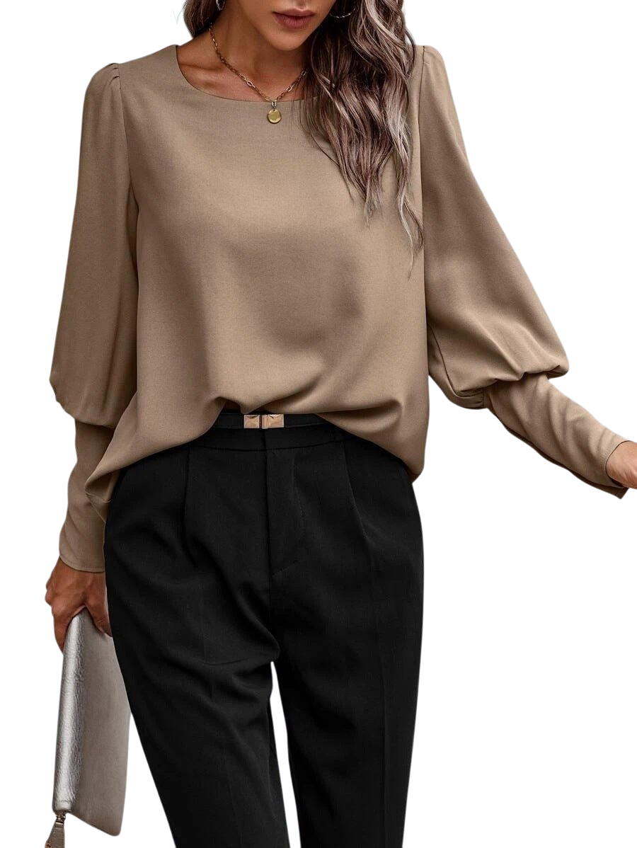 Maris - Elegant Long-Sleeved Blouse in Soft Fabric for Versatile Style
