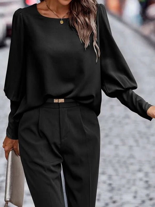 Maris - Elegant Long-Sleeved Blouse in Soft Fabric for Versatile Style