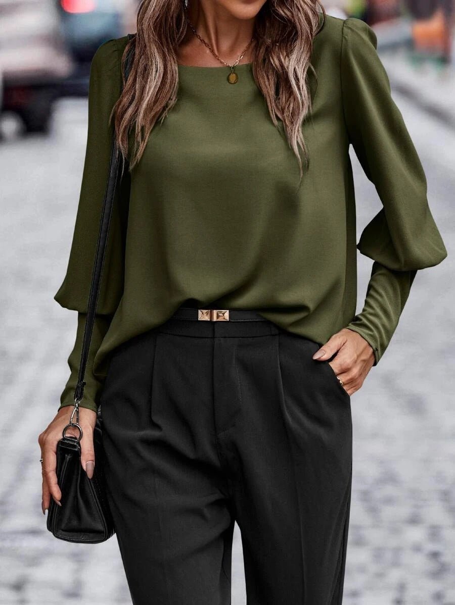 Maris - Elegant Long-Sleeved Blouse in Soft Fabric for Versatile Style
