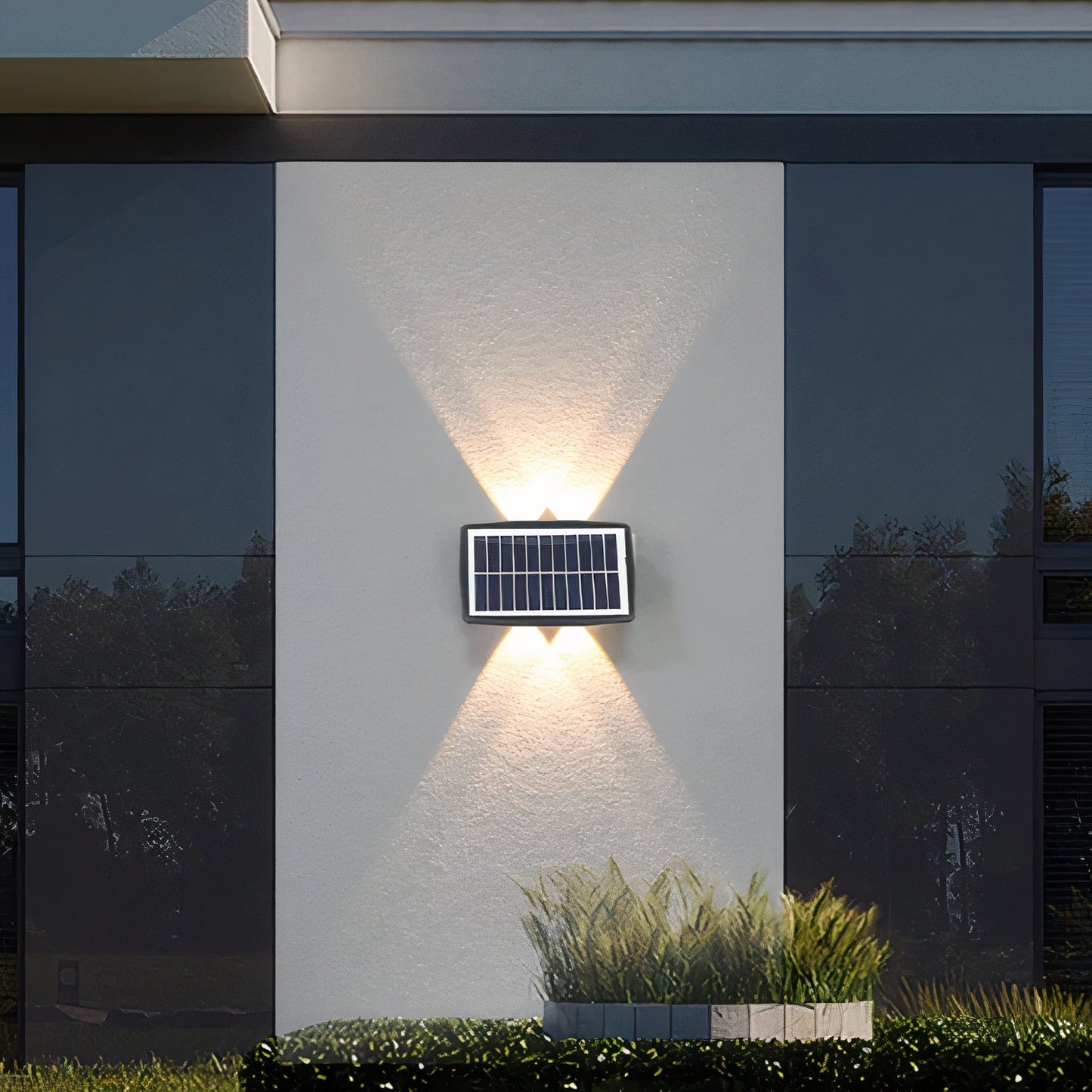 GlowFolk - Stylish Solar Outdoor Wall Light for Garden and Patio