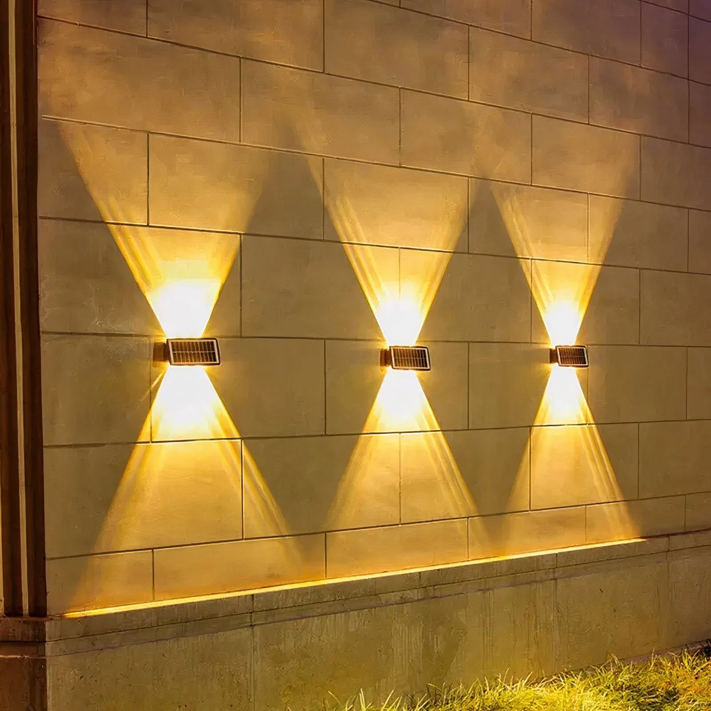 GlowFolk - Stylish Solar Outdoor Wall Light for Garden and Patio