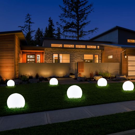 HaloHaven - Elegant Glowshine Orb Outdoor Lamp for Modern Spaces