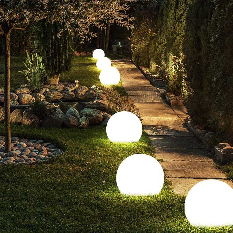 HaloHaven - Elegant Glowshine Orb Outdoor Lamp for Modern Spaces