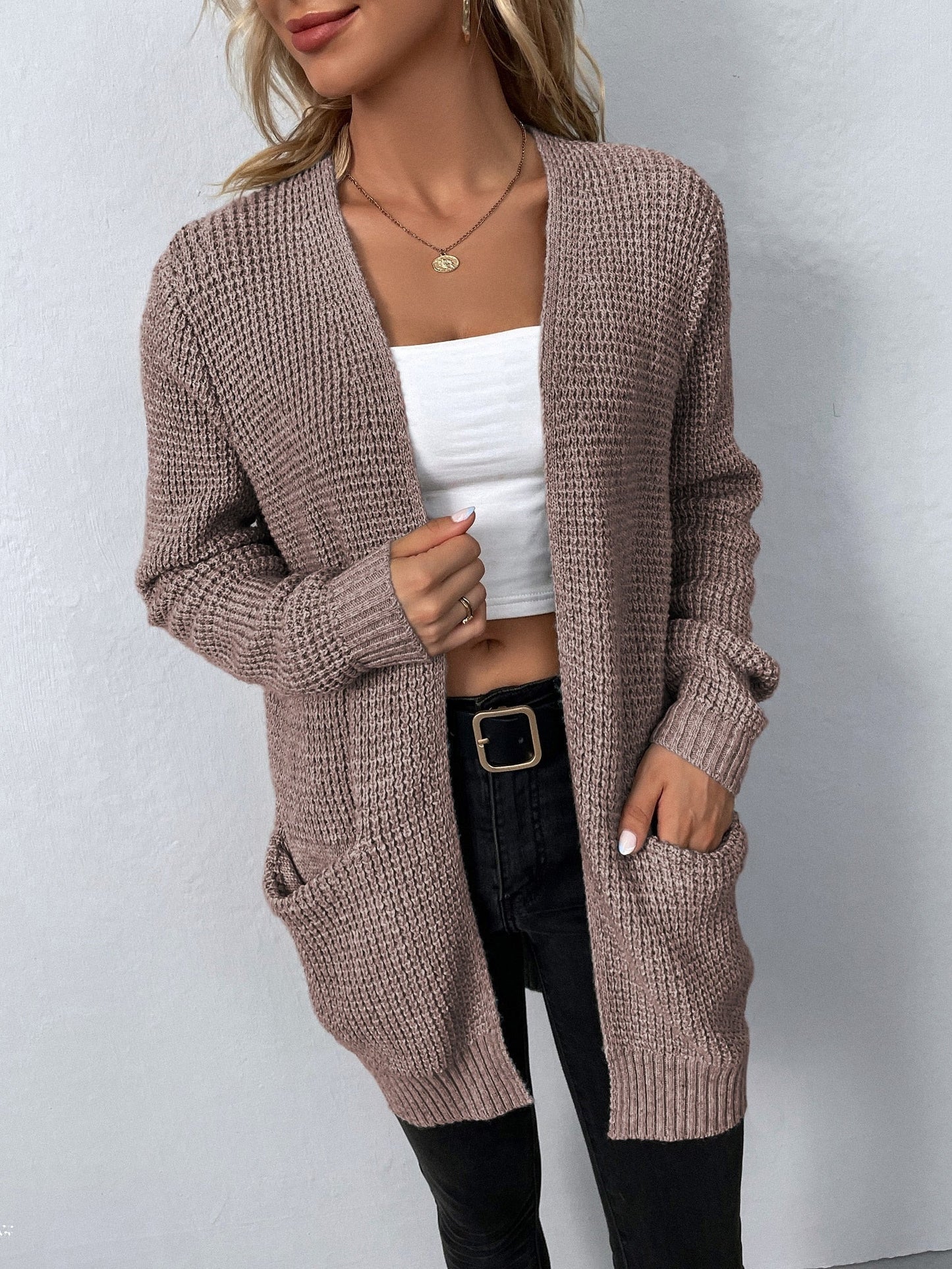 Theodora - Cozy Open Front Cardigan for Effortless Layering