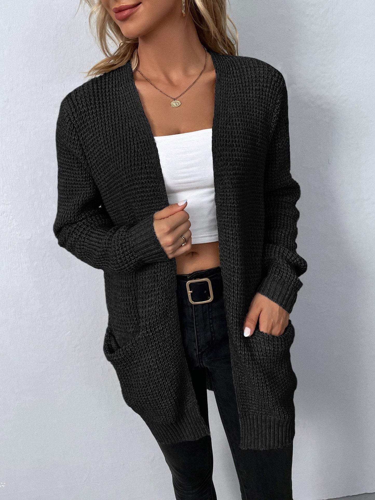 Theodora - Cozy Open Front Cardigan for Effortless Layering