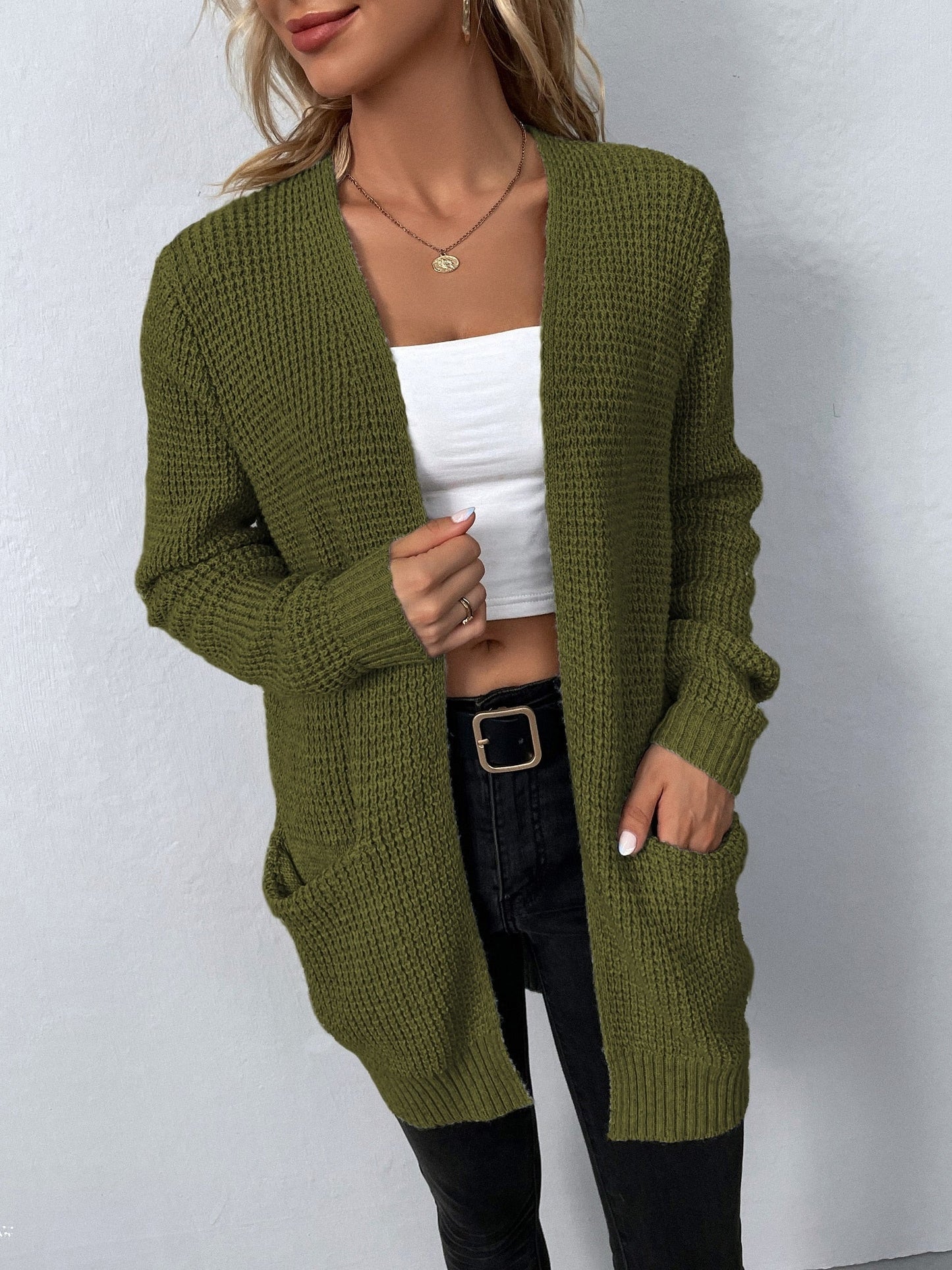 Theodora - Cozy Open Front Cardigan for Effortless Layering