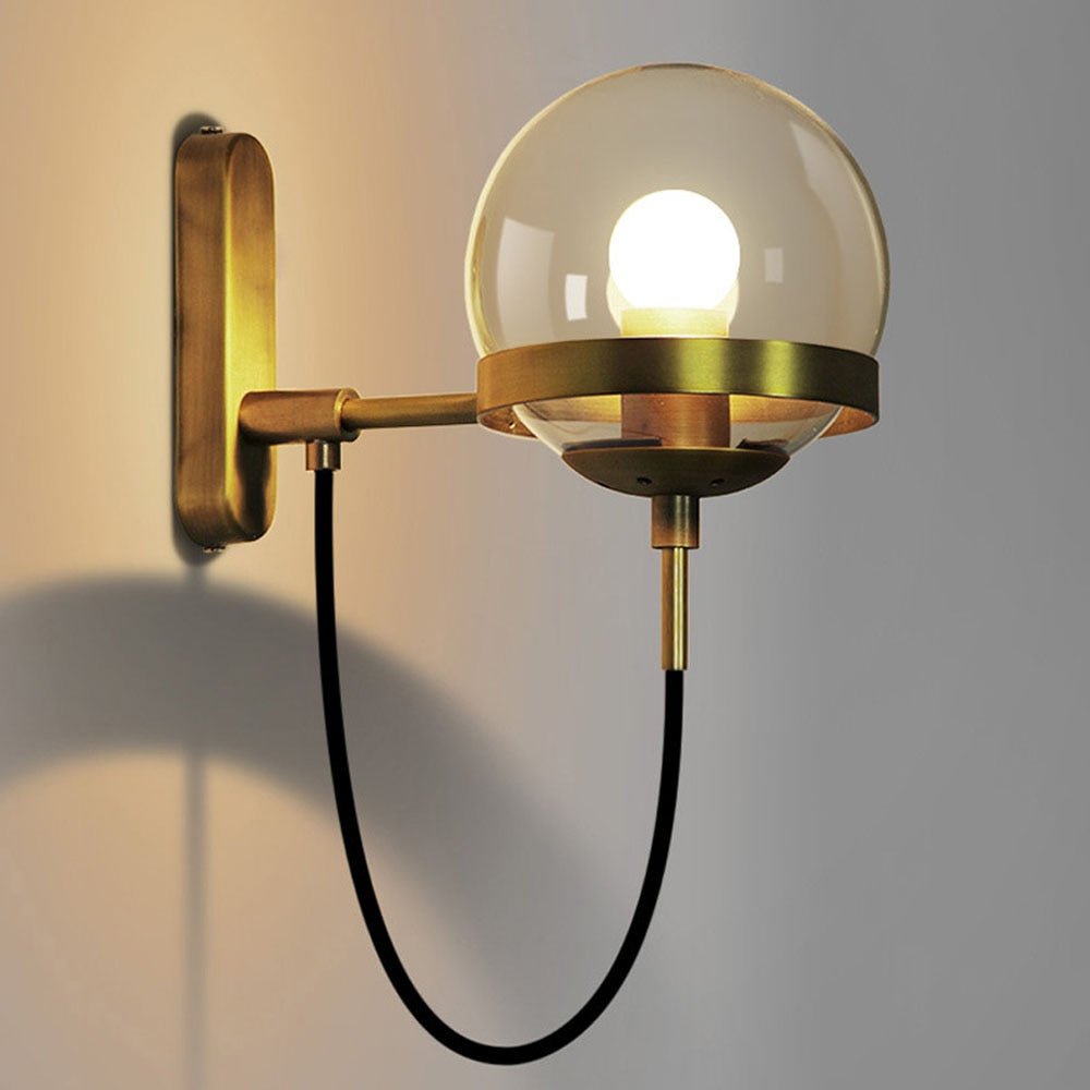 FlickGlow - Modern Orb Wall Light with Elegant Design and Soft Lighting
