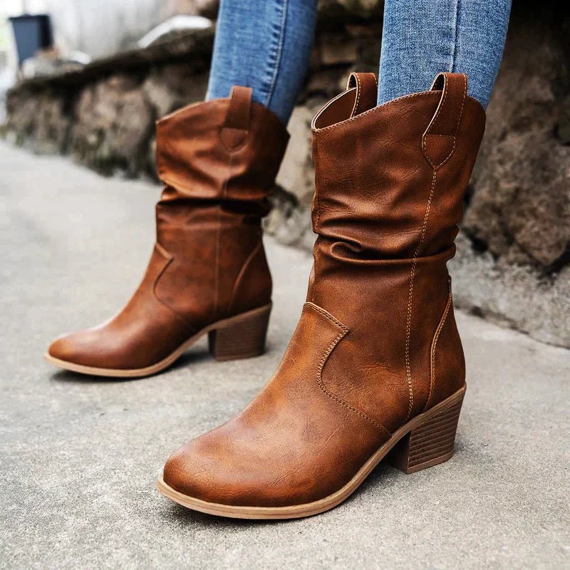 Sydney - Stylish Crinkle Boots for Casual Elegance and Comfort