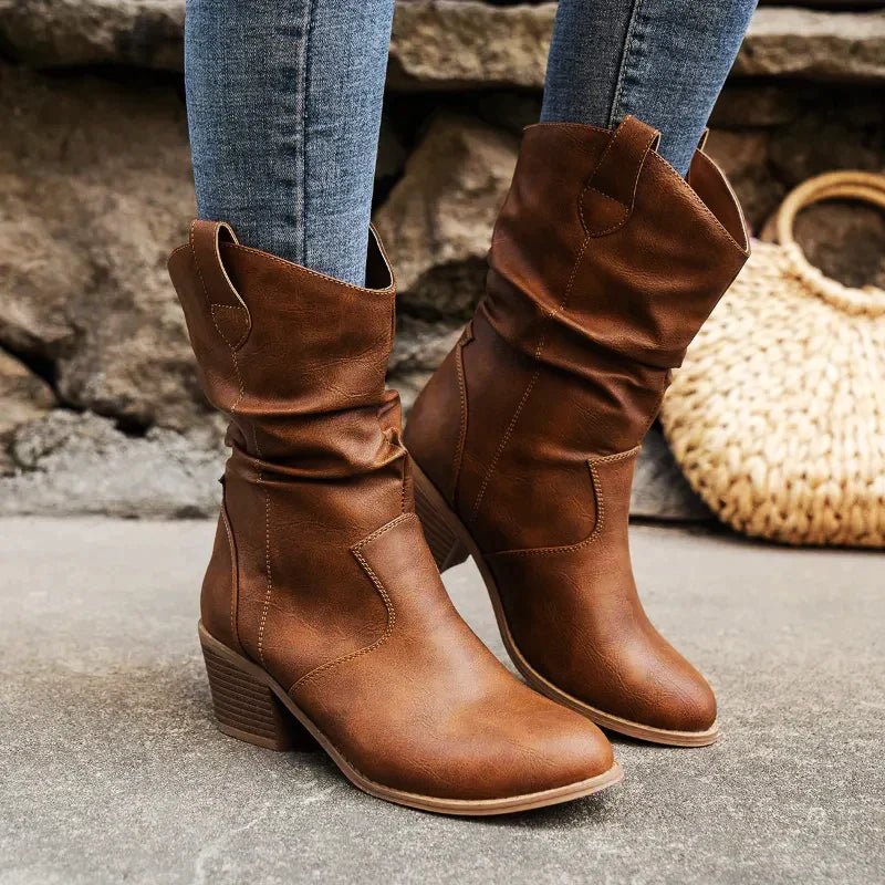 Sydney - Stylish Crinkle Boots for Casual Elegance and Comfort