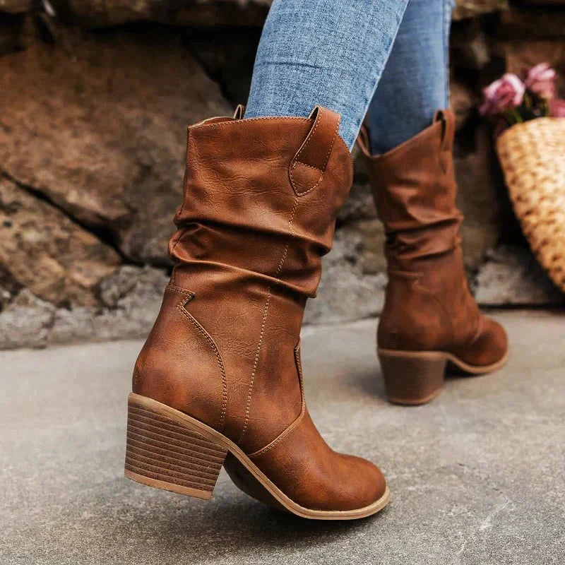 Sydney - Stylish Crinkle Boots for Casual Elegance and Comfort