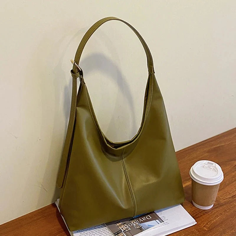 Saffron - Spacious Leather Tote Bag with Elegant Design