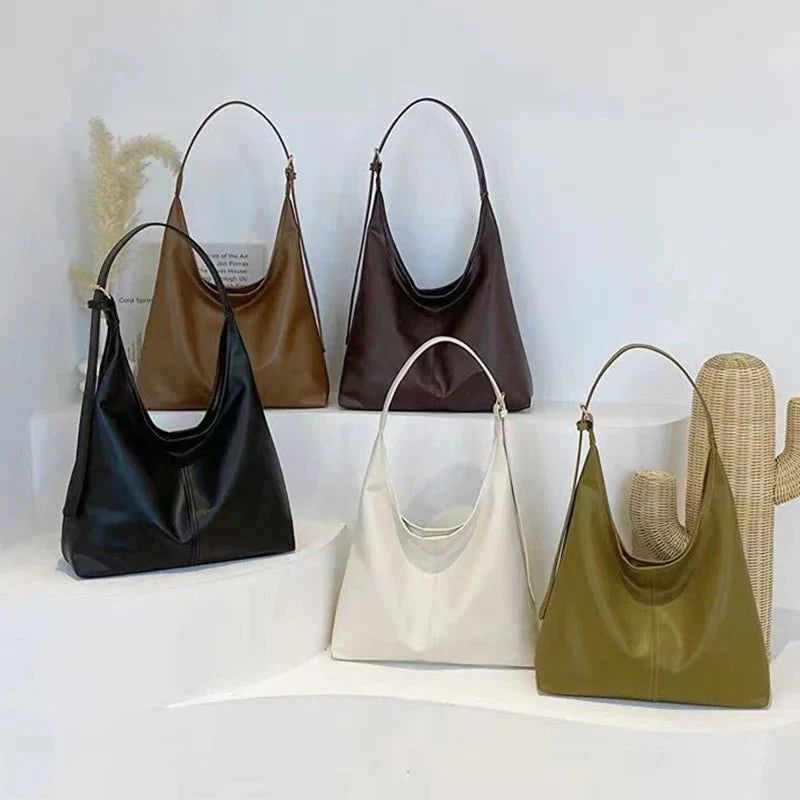 Saffron - Spacious Leather Tote Bag with Elegant Design