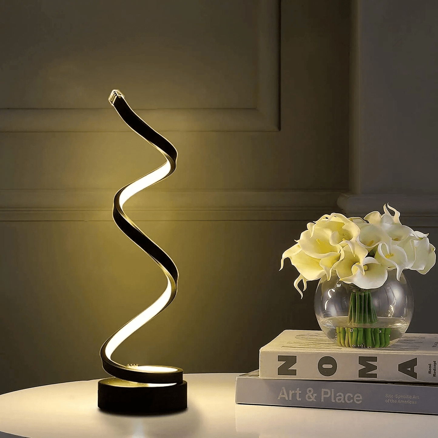 Lumilux- Stylish Lumina Spiral Table Lamp with Modern Design