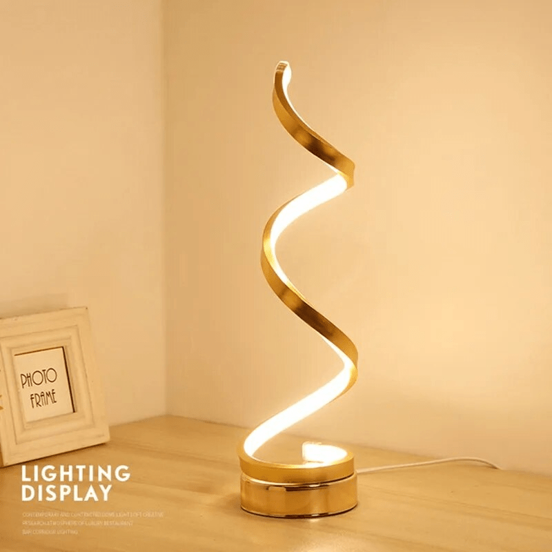 Lumilux- Stylish Lumina Spiral Table Lamp with Modern Design