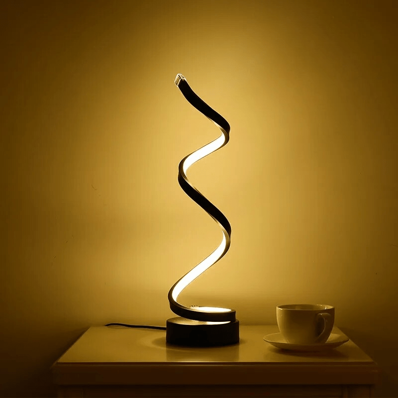 Lumilux- Stylish Lumina Spiral Table Lamp with Modern Design
