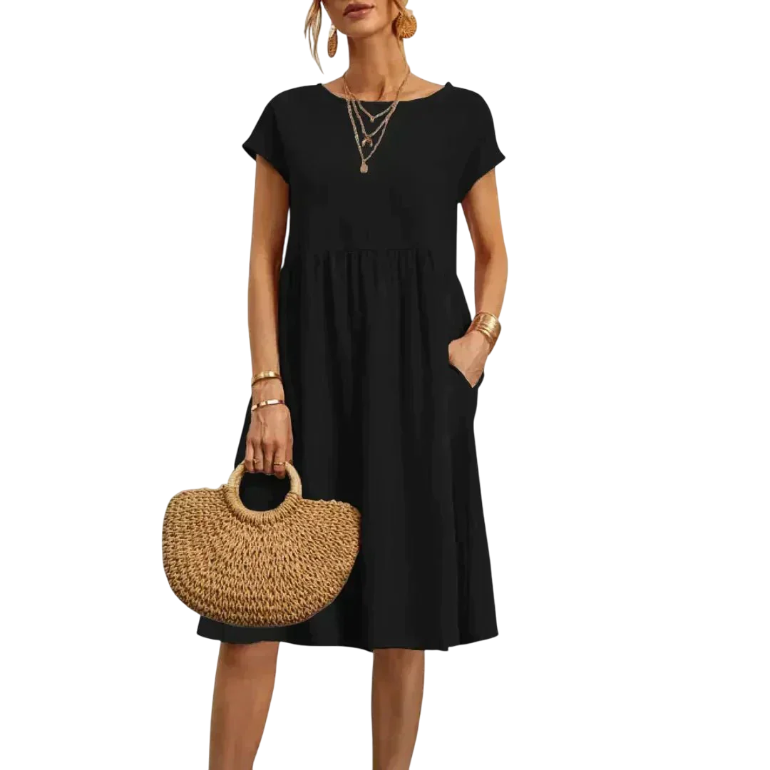Stella - Casual Loose Dress with Pockets for Everyday Comfort