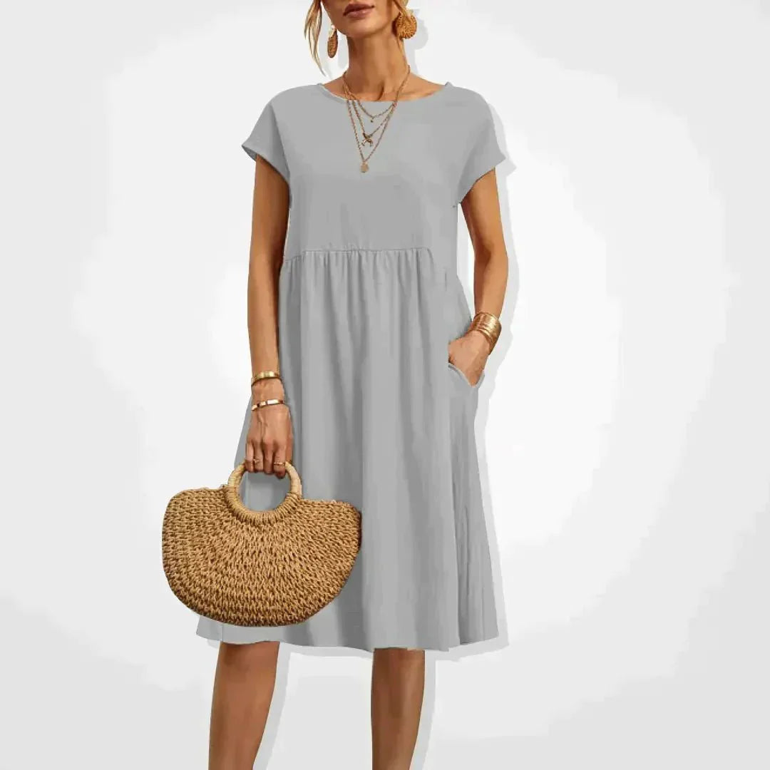 Stella - Casual Loose Dress with Pockets for Everyday Comfort