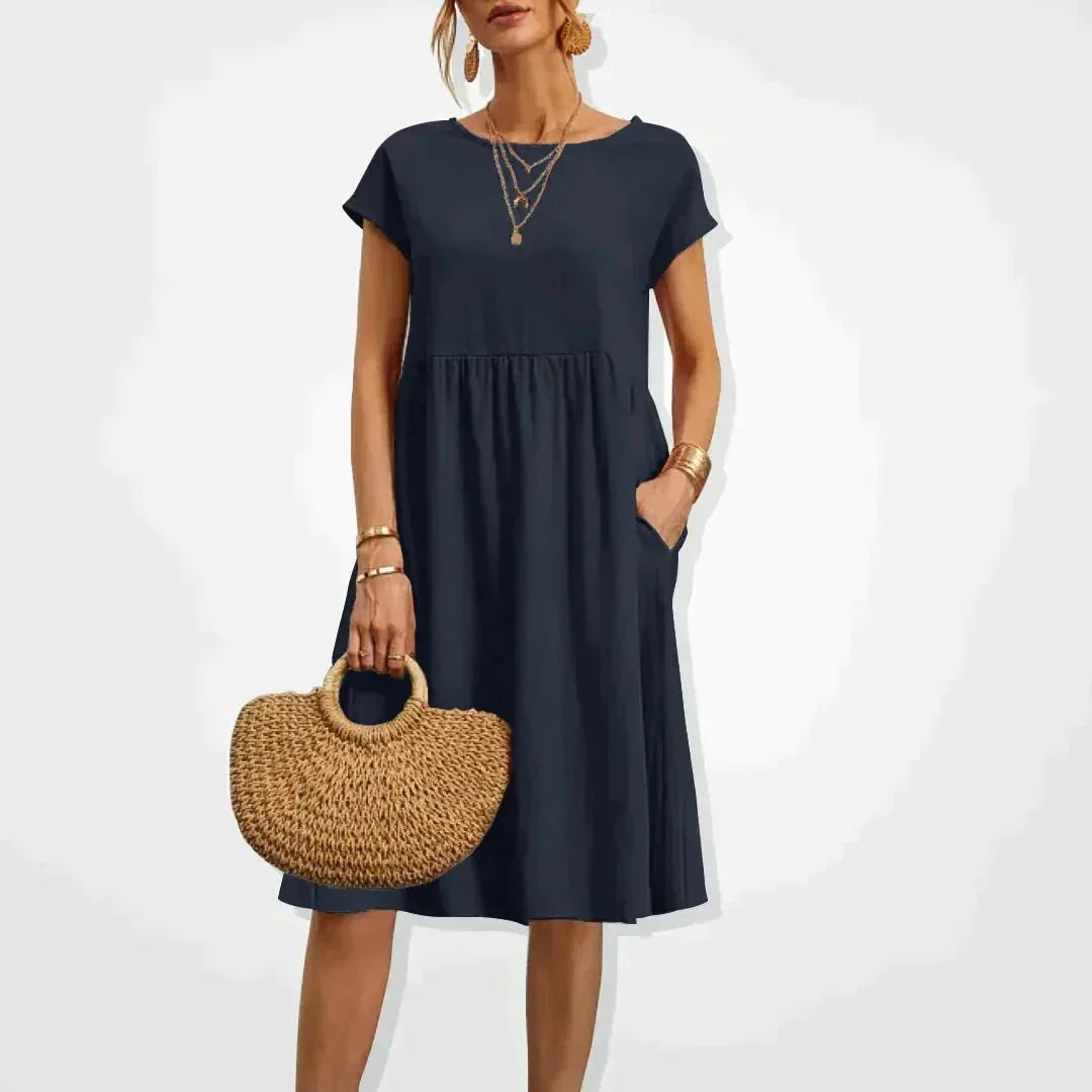 Stella - Casual Loose Dress with Pockets for Everyday Comfort