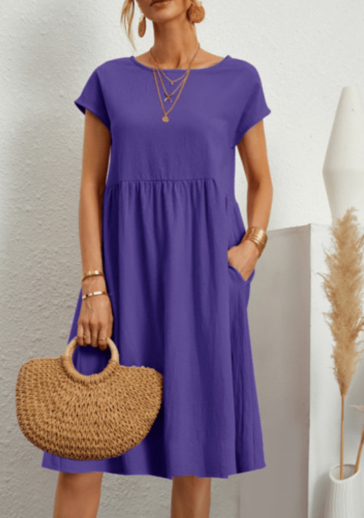 Stella - Casual Loose Dress with Pockets for Everyday Comfort