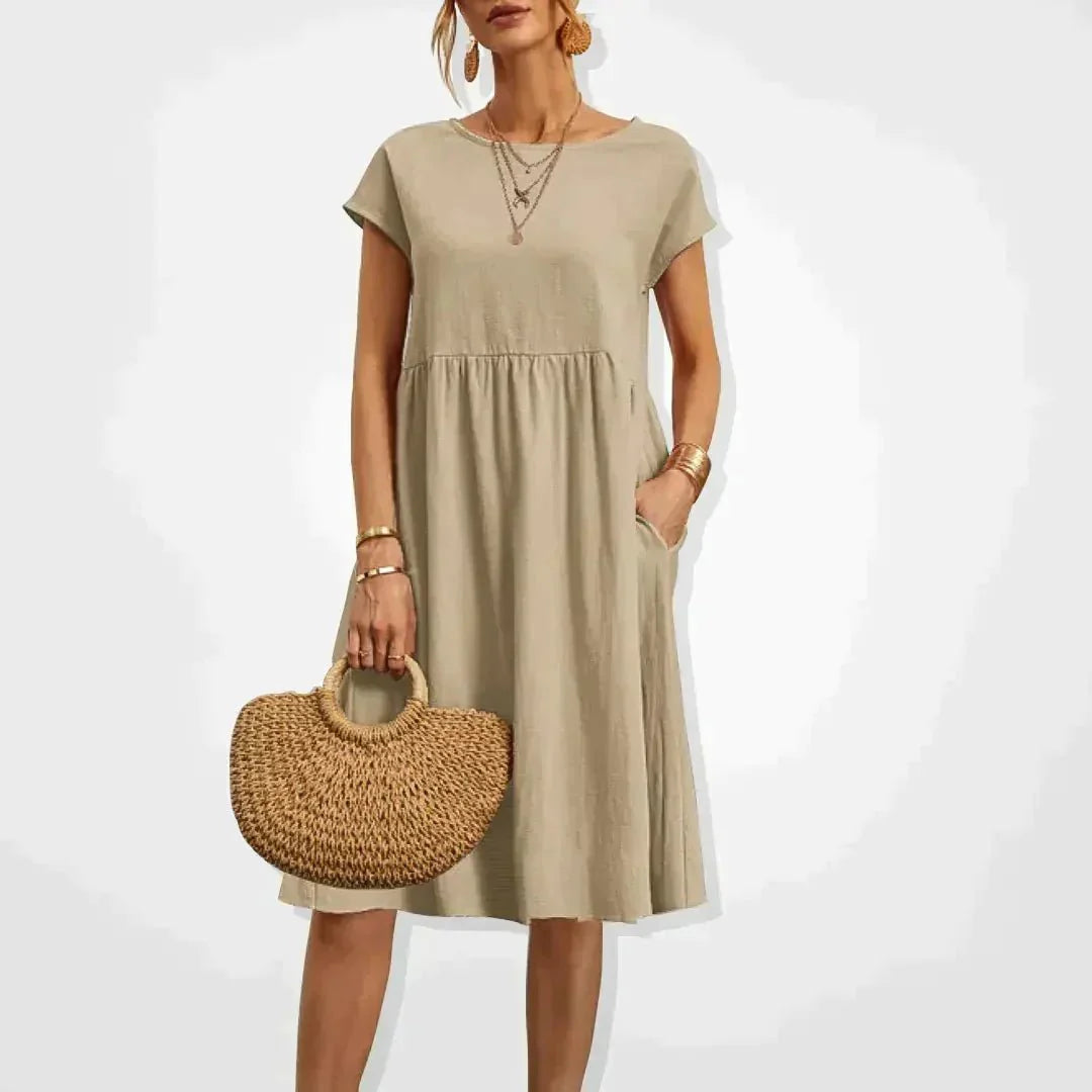 Stella - Casual Loose Dress with Pockets for Everyday Comfort