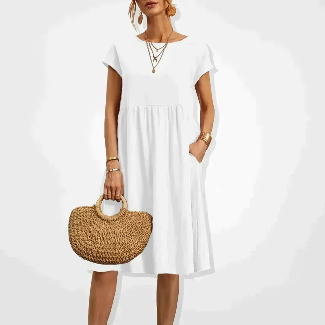 Stella - Casual Loose Dress with Pockets for Everyday Comfort