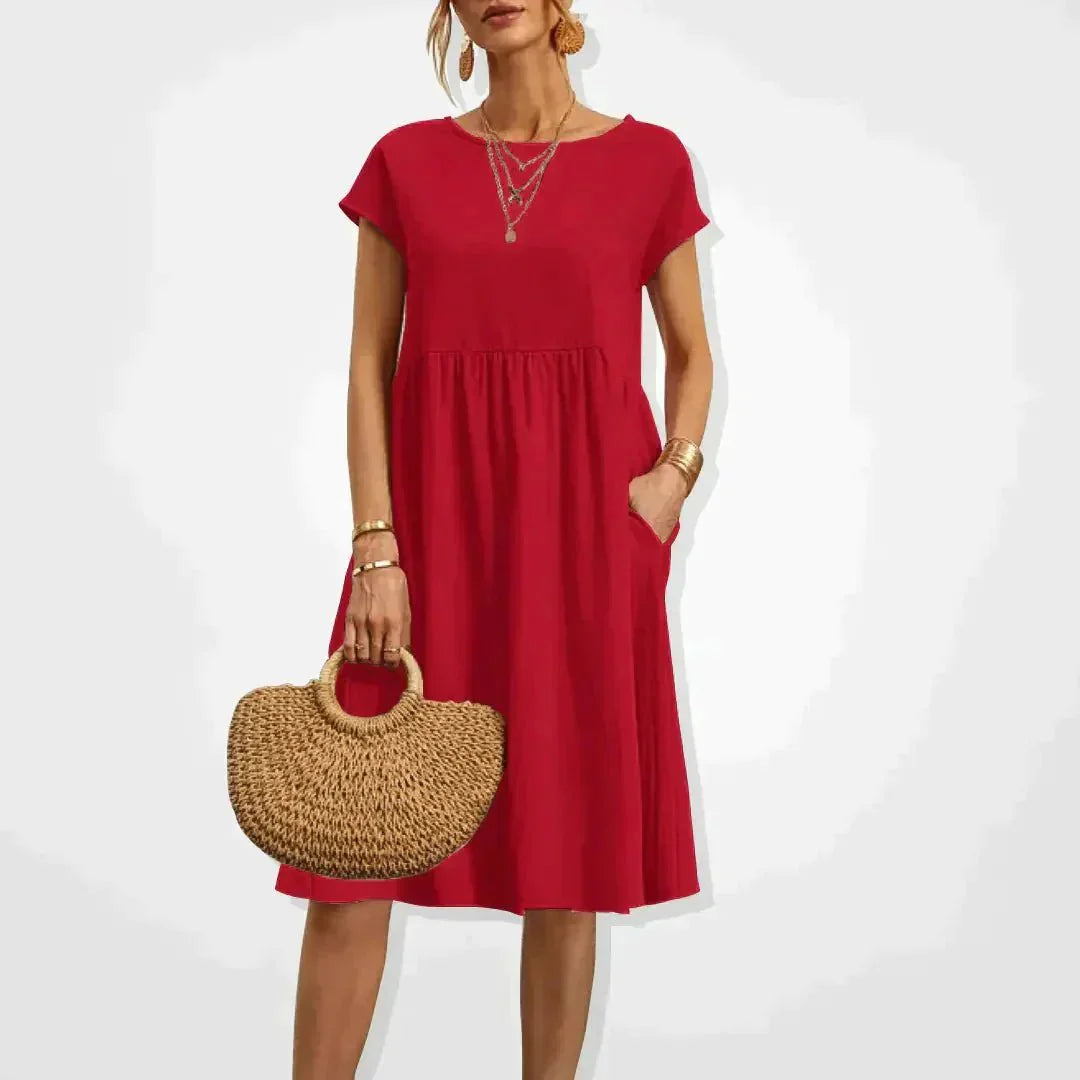 Stella - Casual Loose Dress with Pockets for Everyday Comfort