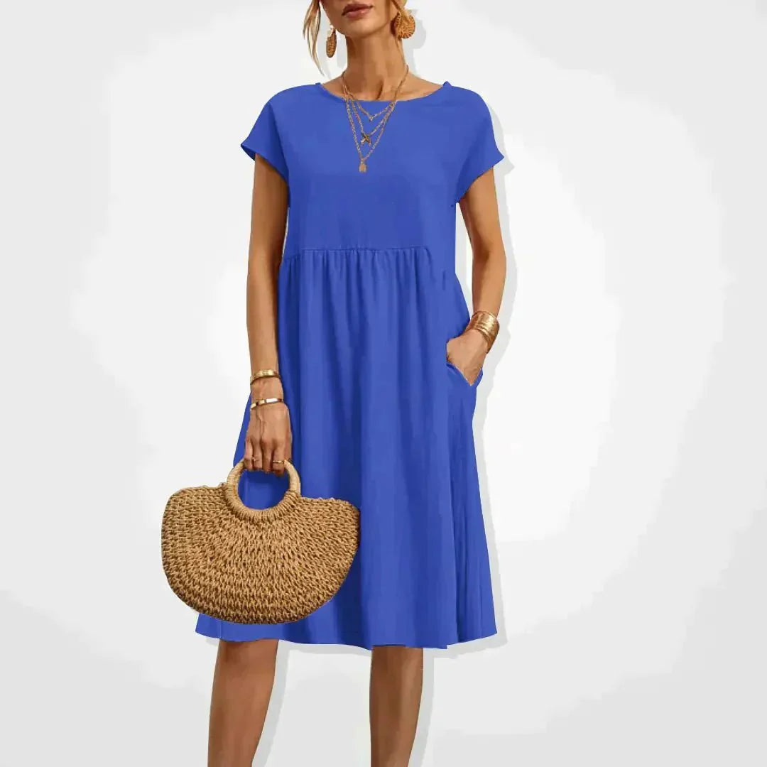 Stella - Casual Loose Dress with Pockets for Everyday Comfort